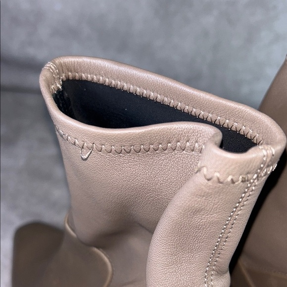 EUC Reiss CARRIE Ankle Boots Leather Taupe Brown Grey Almond Toe Shoes 39 - Picture 6 of 15